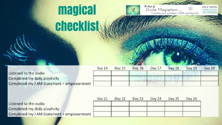 magical checklist
